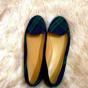 Talbots tartan slip on shoes in size 10